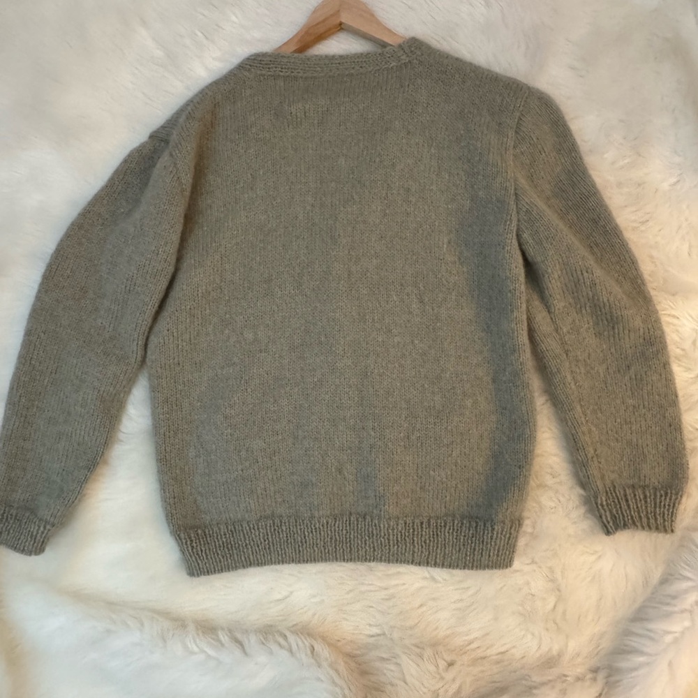 Fuzzy Unisex Mohair Angora Blend Kurt Cobain Cardigan - Picture 6 of 6